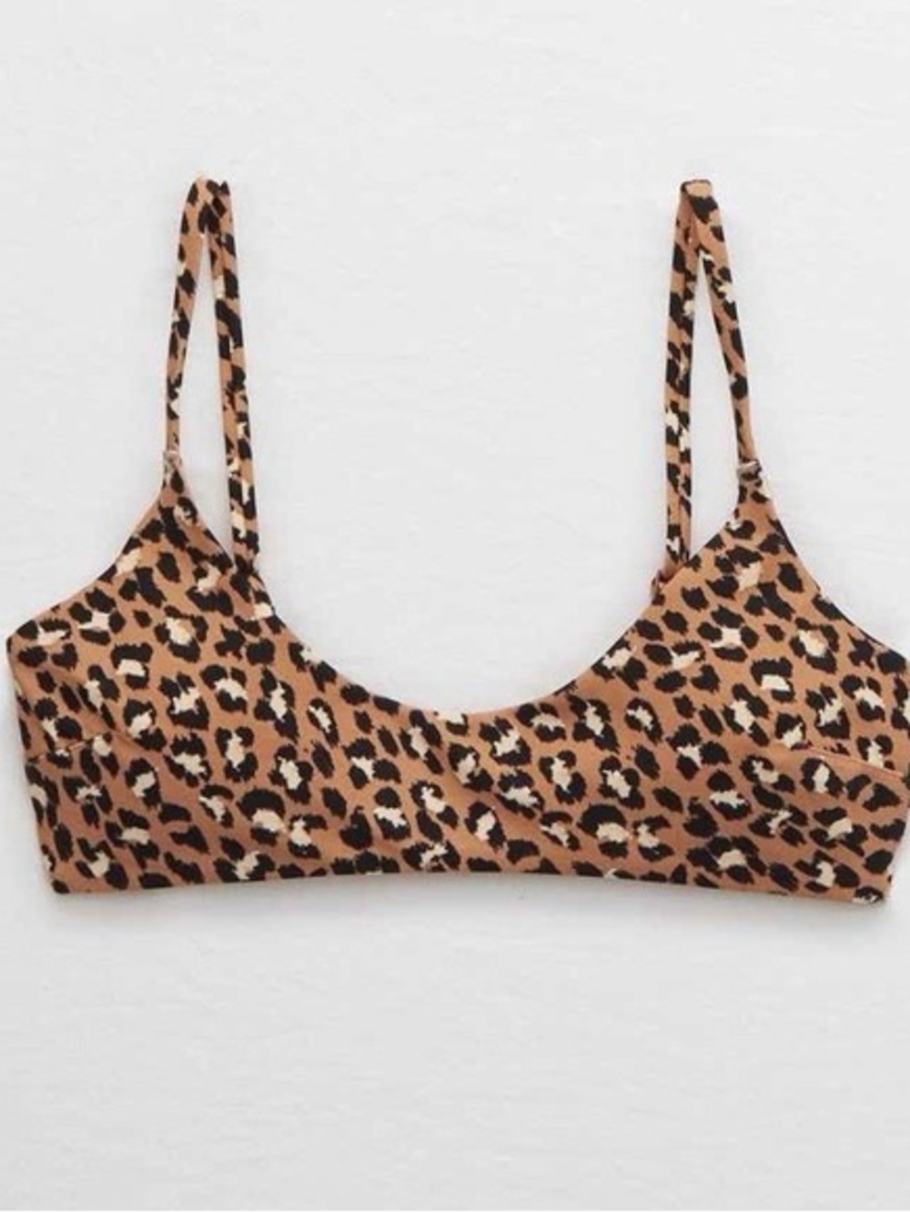 Aerie Scoop Leopard Print Bikini Top